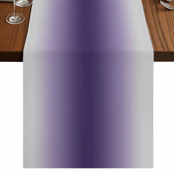 Table Runners 120 Inches Long Dress Scarves, Purple Grey Ombre Farmhouse Coffee/Dining/Kitchen Table Runner for Living Room, Farmhouse Gradient Minimalist 13x120 Inch