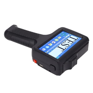 Imprimante à jet d'encre portatif, 4.3 1 cm LED écran tactile 12.7mm Machine de codage à main simple UI Interface pour le tissu acrylique en bois