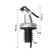 thumbnail image 3 of Sivler Olive Oil Pour Spout Dispenser with Flip Top, Universal Liquor Bottle Spout and Drizzle Spout for Oil and Vinegar Cruets, Pack of 1, 3 of 7