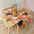 thumbnail image 3 of Halloween Cats with Pumpkin and Bat Motifs Rectangle Tablecloth 60"x102",Waterproof Polyester Rectangle Table Cloth, Wipeable Spillproof Polyester Tablecloth for Dining, Camping, Indoor and Outdoor, 3 of 6
