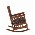 thumbnail image 4 of Coaster Chaise Berçante en Bois Rembourrée Tabac et Brun Foncé, 4 of 8