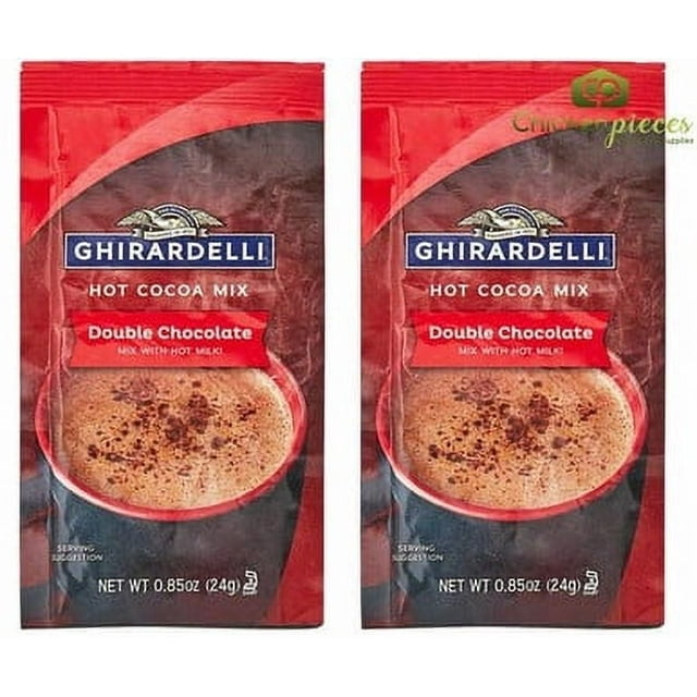 Ghirardelli Double Chocolate Hot Cocoa Mix Packet (250/Case)2 PACK