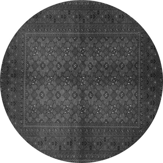 Ahgly Company Indoor Round Persian Gray Traditional Area Rugs, 8' Round