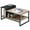 Oak&Black, variant on Hommooi Industrial Wood and Metal Rectangle Coffee Table, Brown/Black
