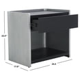 thumbnail image 3 of Safvaieh Couture Ottawa Modern Wood Nightstand, Black/Silver, 3 of 11