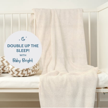 Baby Bright Baby Essentials Cream Viscose Swaddle Blanket