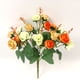 thumbnail image 3 of Ramo de rosas y peonías de seda artificial para decoración del hogar, bodas, fiestas – flores artificiales para centros de mesa o regalos, arreglo duradero de 12 pulgadas, 3 of 5