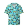 thumbnail image 3 of Goofa Cartoon Monster Truck Printed Men's Casual Short-sleeved Shirt,Lightweight Breathable Button-down,Summer Casual men's top,Versatile Fashion shirt-Small, 3 of 7