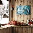 thumbnail image 4 of Blue Flower Bathroom Wall Art Modern Home Artwork Decor For Bathroom Ready To Hang 24x16 Inch, 4 of 7