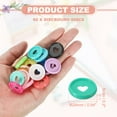 thumbnail image 2 of 60Pcs Plastic Book Binding Discs, 24mm Heart Discbound Expansion Discs Binder Ring for DIY Notebooks Planner Accessories, Jade Green, 2 of 7