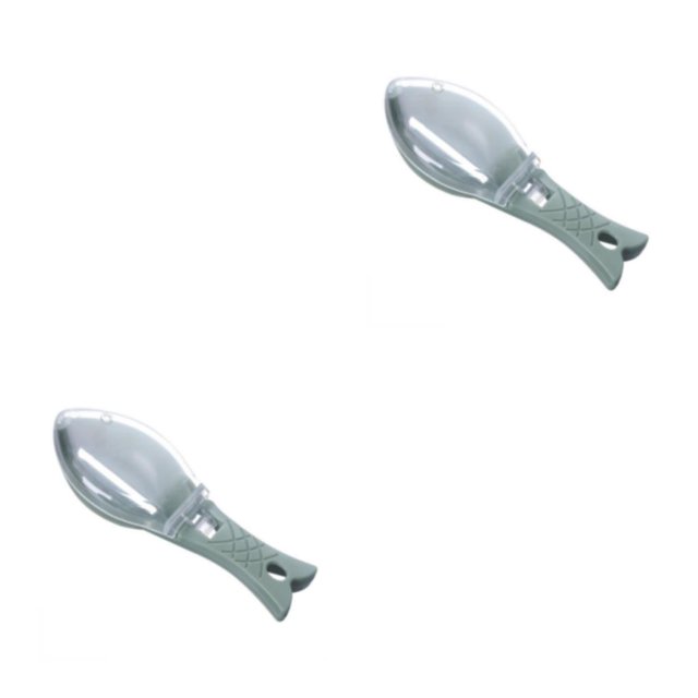 Moyic PP Fish Scaler Reemplazo manual de mano Reutilizable Lavable Colgando Hogar Cocina Removedor de escala Accesorios Verde Verde 2Conjunto