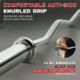 thumbnail image 2 of Signature Fitness Olympic Curl Bar, 4FT Alloy Steel Barbell with 2IN Sleeves, Silver Finish for Bicep and Tricep Training, 2 of 6