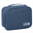 thumbnail image 1 of Bolsa de Almacenamiento de Cable de Datos Digitales Bolsa de Almacenamiento de Accesorios Electrónicos Multifuncional Portátil, Azul, 1 of 5