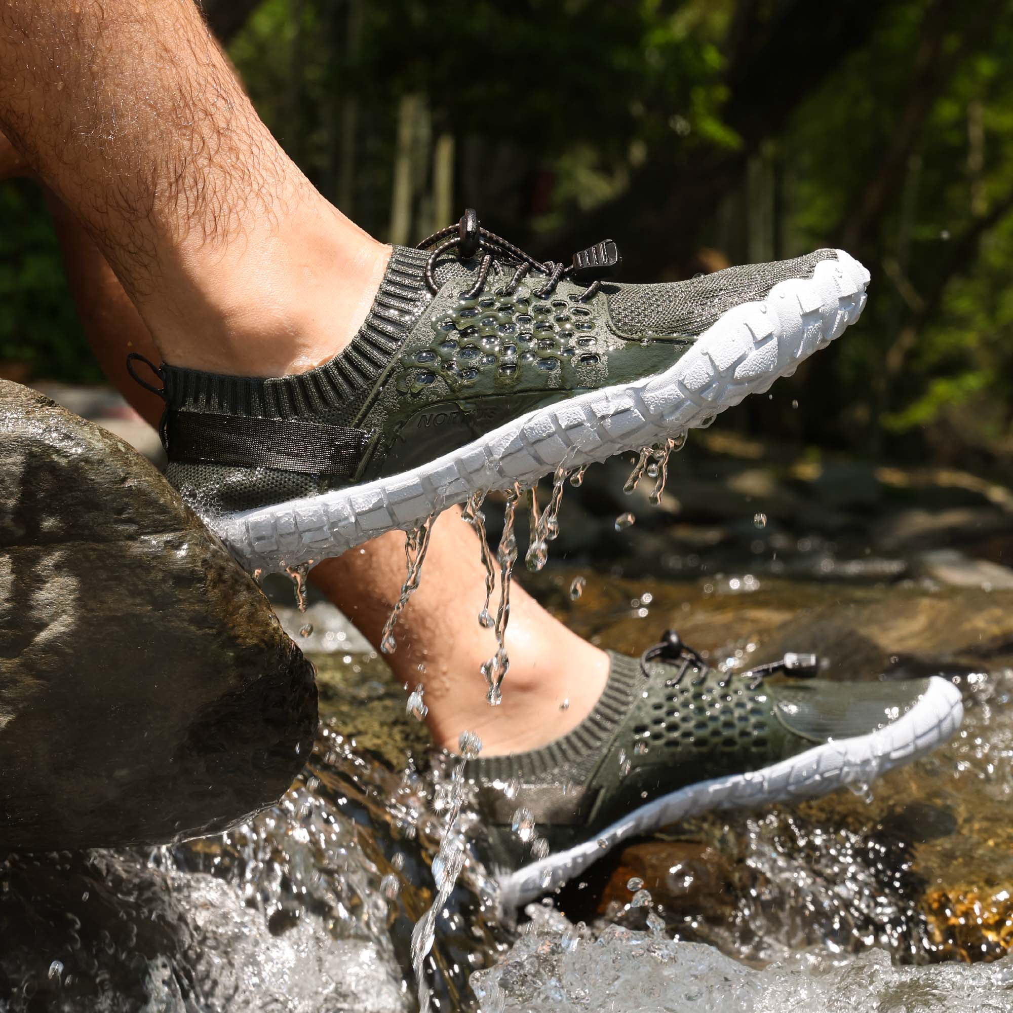 NORTIV 8 Men's Lightweight Barefoot Athletic Water Shoes for Outdoor Swimming Fishing Hiking Diving Surfing and Walking