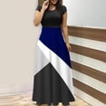 thumbnail image 1 of SMihono Robe Maxi Bohème d'Été pour Femmes Grande Taille Robe d'Été Colorée à Imprimé Floral Manches Courtes Robes de Plage Décontractées Maxi Robe de Plage, 1 of 5