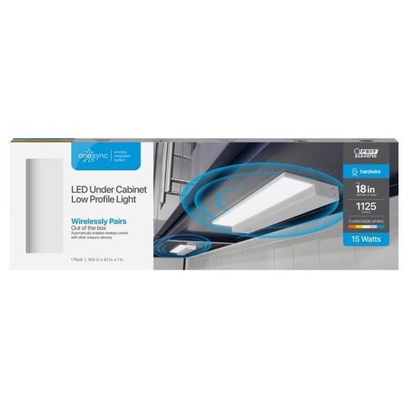 Feit 3027026 18 in. 1125 Lumens White Hardwired LED Light Bar