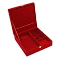 thumbnail image 3 of Red Velvet Jewelry Box Wedding Jewelry Set Gift Box Jewelry Display Box Display Storage Case for Anniversary Girlfriend Gifts , 25cmx25cmx7.5cm, 3 of 8
