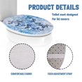 thumbnail image 5 of ZUXONGSY Blue Butterfly Toilet Lid Dust Cover Oblong Toilet Seat Cover Decorative Covers with Stretch Edges Soft Skin Friendly Toilet Protective Cover Easy to Clean for Women Gifts for Mom, 5 of 6