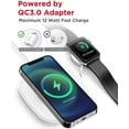 thumbnail image 2 of Gigastone 2 in 1 Dual Wireless Charging Pad Compatible with iPhone 12/12 Pro/12 Pro Max/11/11 Pro/XS Max/XR/XS/X/8, Galaxy S21/S20/Note 10/S10/S9/S8/Note 8, Apple Watch 6/SE/5/4/3/2/1, Airpods Pro, 2 of 6