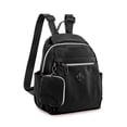 thumbnail image 3 of LAVA Small Nylon Backpack Purse for Women Waterproof Mini Daypack for Travel Shopping (Black), 3 of 9