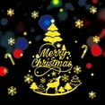 thumbnail image 2 of Winter Christmas Day Gold Glittering Wall Sticker Window Glass Door Removable Sticker Home DIY Decoration, 2 of 7