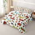 thumbnail image 3 of Erosebridal Red Tent Camping Quilt Full, Mountain Campfire Full Bedspread Sets for Men and Women, 3 Pieces, 3 of 7