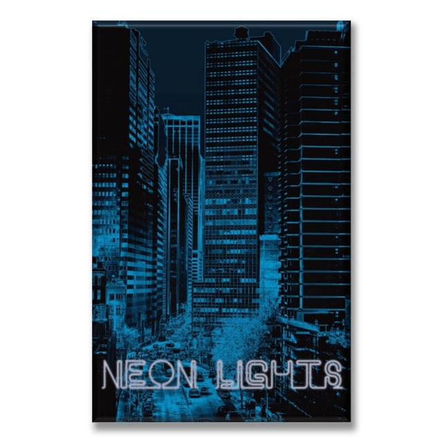 Cuadro Canvas Pixtreats Listo Para Colgar Tipo Galería Ciudad Neón 60X90 cm