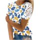 thumbnail image 2 of Puntoco Liquidación de blusas cortas para mujer, blusas con cuello redondo y manga corta con estampado para mujer, 2 of 5