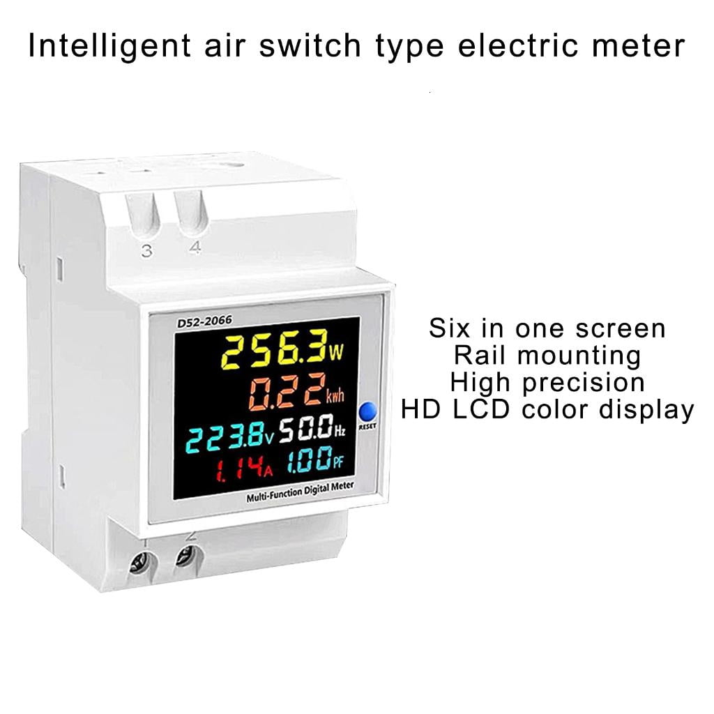 DIN Rails Voltages Current Meter Home Digital Display Electricity Meter Electric Energy Frequency Meter