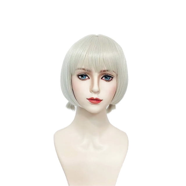 Peluca de cosplay de personaje de anime de moda de simulación natural con estilo de diadema femenina de pelo largo
