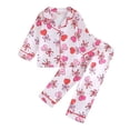 thumbnail image 1 of SOMOWI Ensembles Assortis pour Filles Pyjama à Manches Longues Mignon Imprimé Cœur Vêtements de Nuit Deux Pièces Vêtements de Maison Rouges Vêtements Athlétiques d'Automne 12-18 Mois, 1 of 9