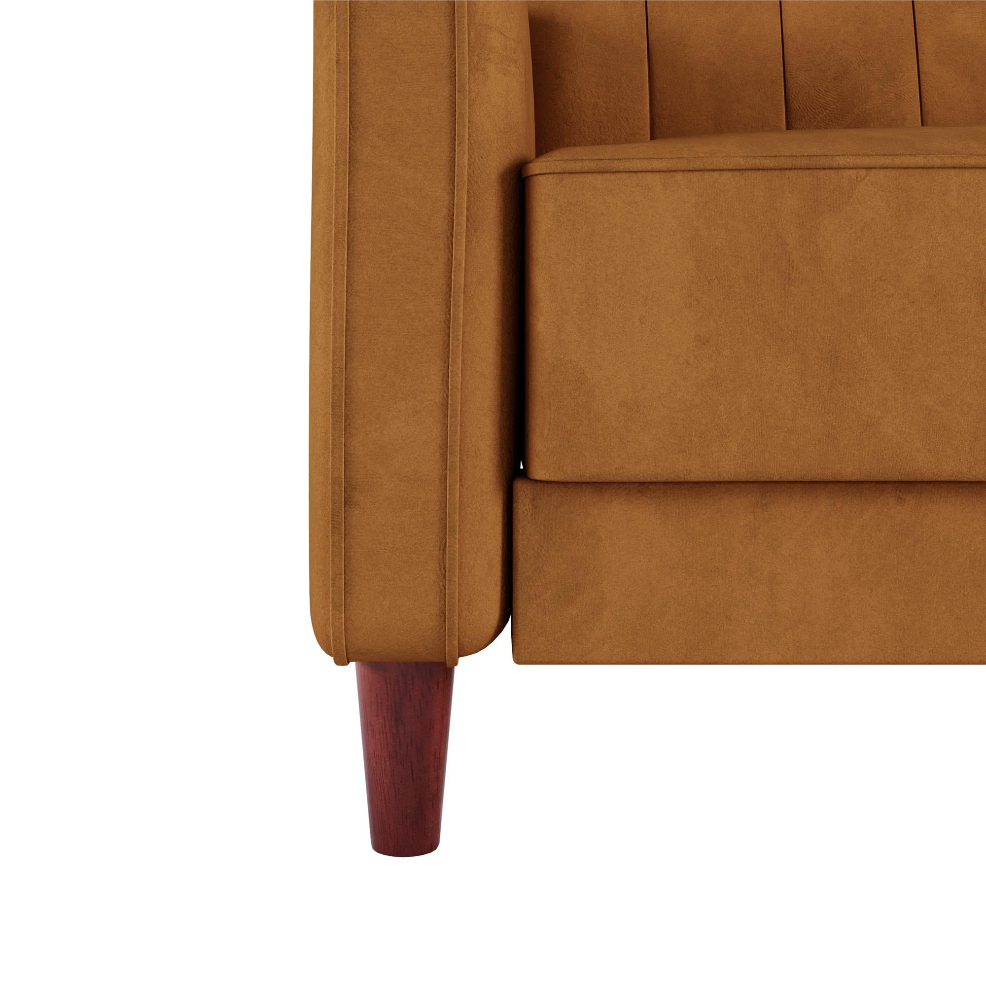 DHP Pin Tufted Transitional Futon, Rust Velvet  (图4)