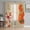 Beige, variant on Red Gourd Sheer Curtains for Living Room Bedroom Floral Modern Art Red Beige Sheer Curtains 54 Inch Long 2 Panels Set Light Filtering Curtain Window Treatments Drapes for Dining Room