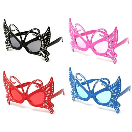 Kyra Beautiful Sparkled Bling Butterfly Oversized Fun Props Party Sunglasses