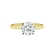 thumbnail image 3 of Cora Jewellery 2CT Round Moissanite Ring, Solitaire Engagement Ring for Women, 18K Yellow Gold, 12 US, 3 of 5