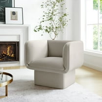 Modway Tate Performance Velvet Accent Chair in Almond