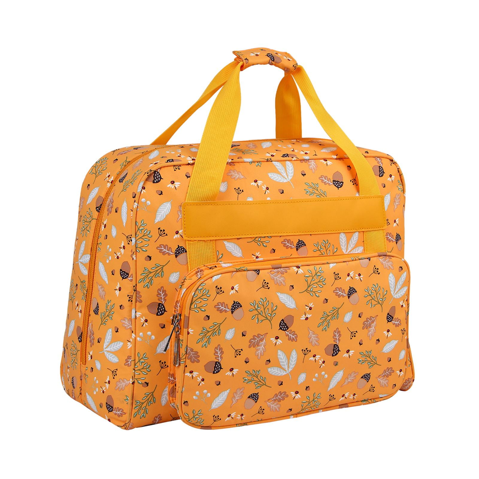 HOMYL Knitting Bag Yarn Tote Crochet Tote with Carry Handle Portable Crochet Organizer A