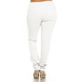 thumbnail image 3 of Women's Plus Size Casual Pull-On Button Zip Basic Pockets Solid Jegging Pants, 3 of 4