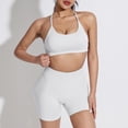 thumbnail image 2 of Hessimy Workout Sets for Women 2 Piece - Seamless Yoga Outfits Shorts and Padded Sports Bra Gym Athletic Clothing Set(Light Gray,M), 2 of 8
