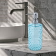 thumbnail image 6 of Unique Bargains 1 Pc Elegant Polka Dot Pattern Soap Pump Dispenser for Bathroom 16.9oz Blue Silver Tone, 6 of 6