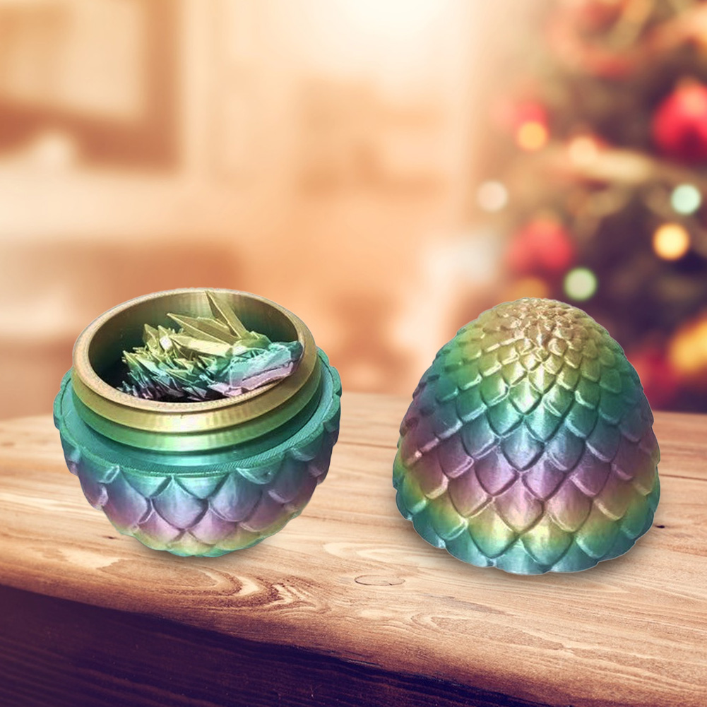 Huevo De Dragón Impreso 3D – 2 Piezas, PLA Flexible Articulado – Juguete O Decoración, Regalo Para Niños