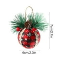 thumbnail image 4 of Christmas Ornaments Christmas Ball Pendant, Decorative Shatterproof Christmas Tree Pendants Hanging 80mm Christmas Baubles Balls Ornaments Set Pack Of 3 Pcs, 4 of 4