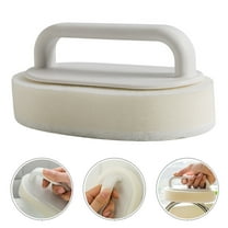 LEORX 1 Set Flat Cleaning Brush White PP for Grout and Tile Cleaning in Households