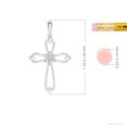 thumbnail image 3 of ANGARA Natural Diamond Open Cross Pendant in 14K White Gold for Women (Size-1.65mm| Color-G| Clarity-VS2) | April Birthstone, Anniversary, Jewelry Gift for Women | Natural Diamond Necklace, 3 of 7