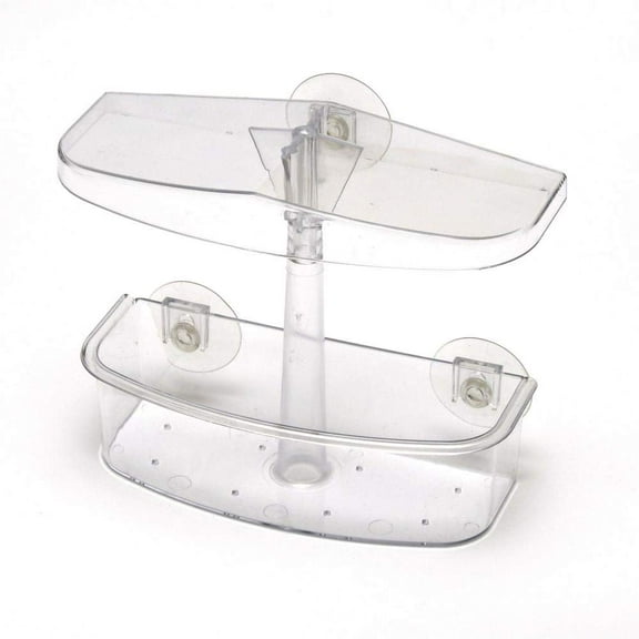 Esschert Design FB452 Clear Acrylic Window Mounted Bird Feeder, 3 Suction Cups, Two-Tier