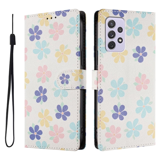 FOXDOCK Funda Tipo Cartera para Samsung Galaxy A72 con Soporte y Correa – Diseño de Patrones Lindos