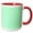 Red/White, variant on 3drose, Mint Green - Light Minty Pastel - Plain Simple One Single Solid Color - Very Pale Aqua Green, 11oz Two-tone Blue Mug