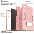 thumbnail image 3 of Samsung Galaxy Tab A8 2022 Case with Kickstand, Dteck Heavy Hybrid Shockproof Rugged Cover for Samsung Galaxy Tab A8 10.5 inch SM-X200/X205/X207, Rosegold, 3 of 8