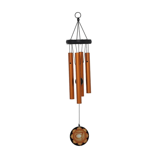 CEHVOM Colorful Chakra Wind Chimes Outdoor Metal Four Tube Wind Chime Ornament, Orange