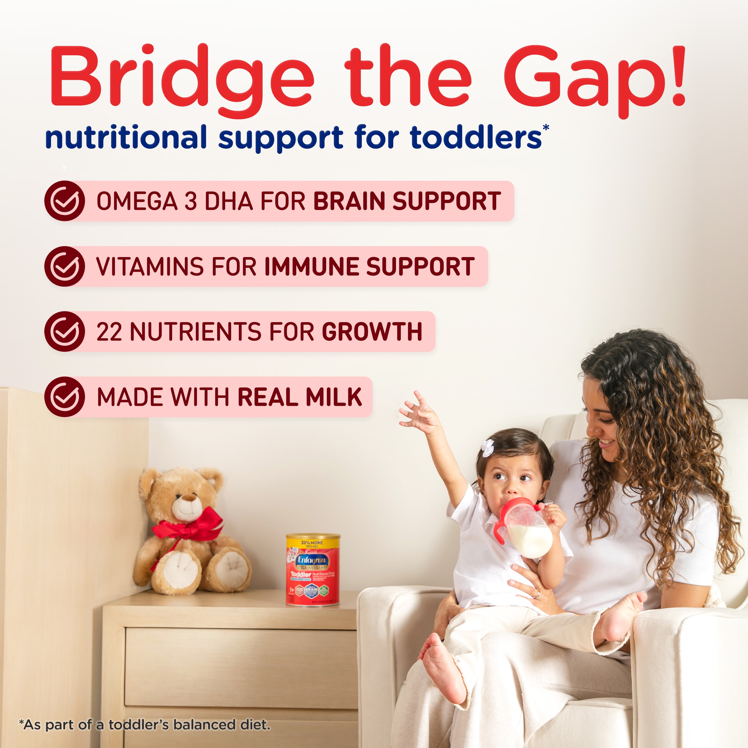 Enfagrow Premium Powder Toddler Nutritional Milk Drink, Supports Growth & Immune Health, Natural Milk Flavorr, 24 Oz, 4 Count - Walmart.com Enfagrow Premium Powder Toddler Nutritional Milk Drink, Supports Growth & Immune Health, Natural Milk Flavorr, 24 Oz, 4 Count - Walmart.com